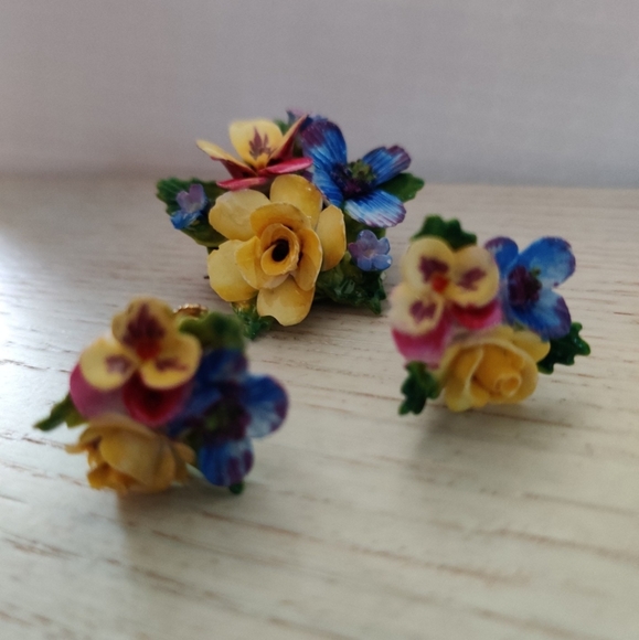 🇨🇦 Antique Staffordshire Crown jewelry set - Picture 9 of 16